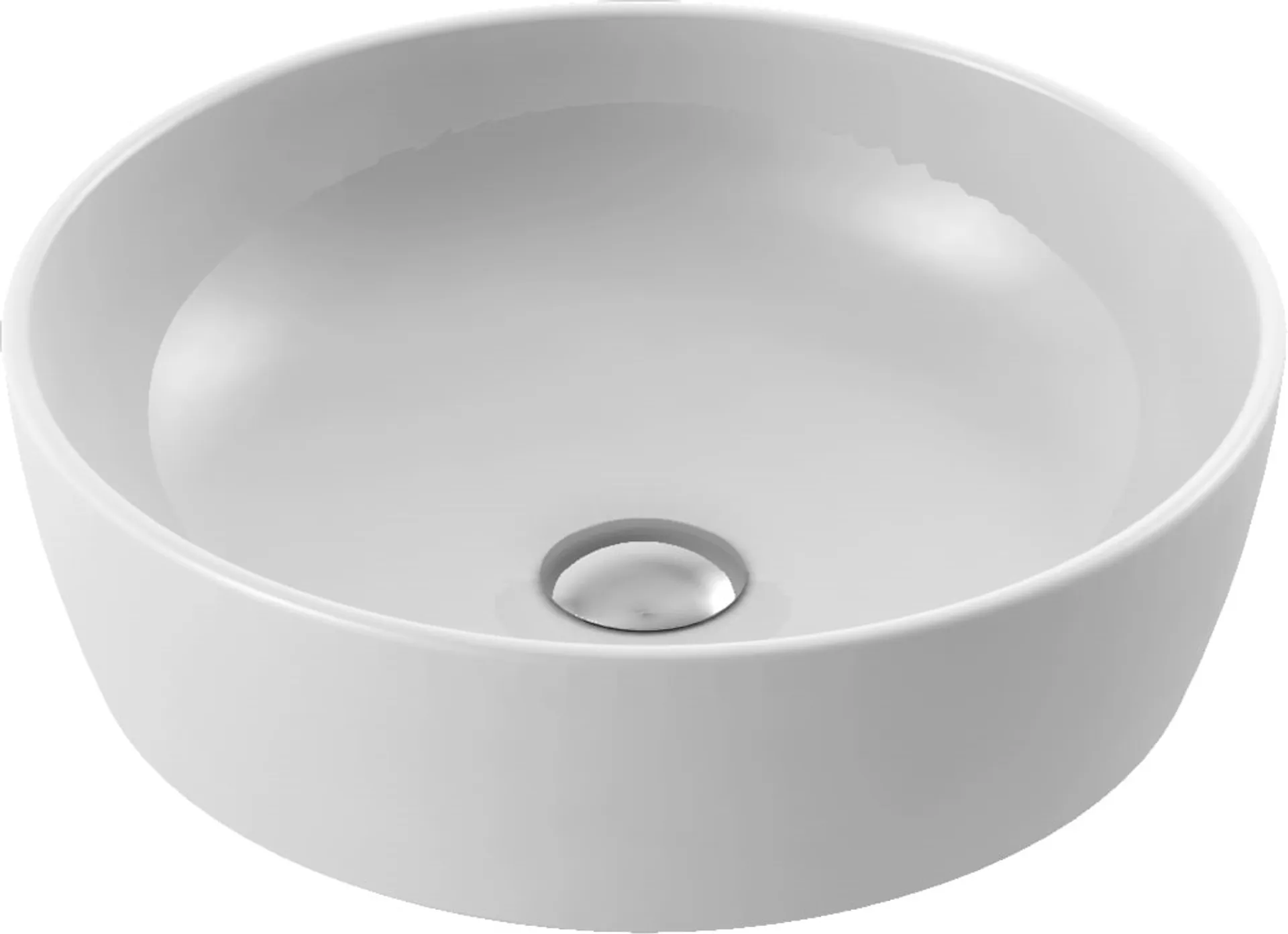 Umywalka nablatowa Cera Style 46 cm okrągła biały połysk 076100