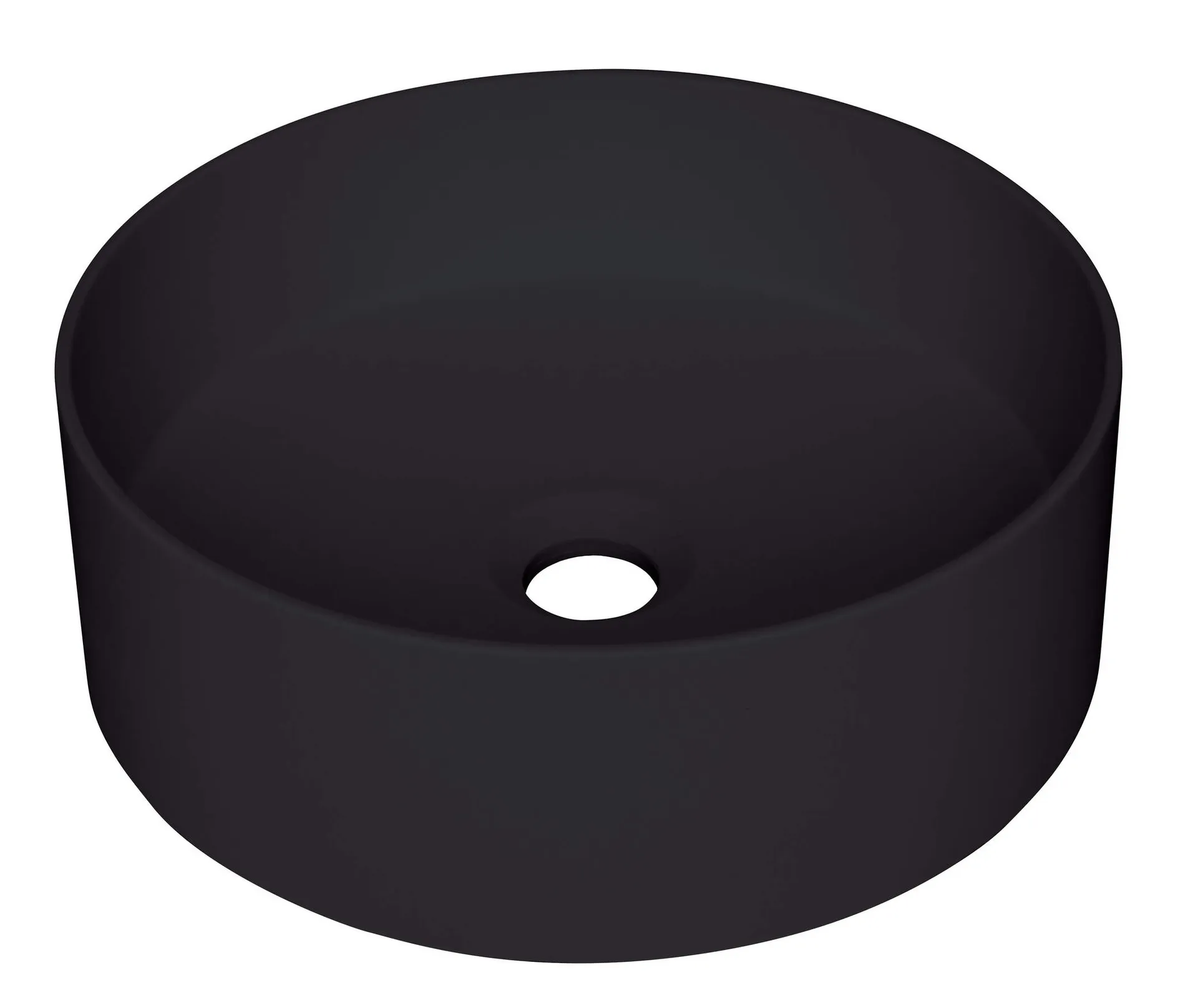 Umywalka nablatowa Deante Silia 36 cm okrągła czarny mat CQS_NU4S
