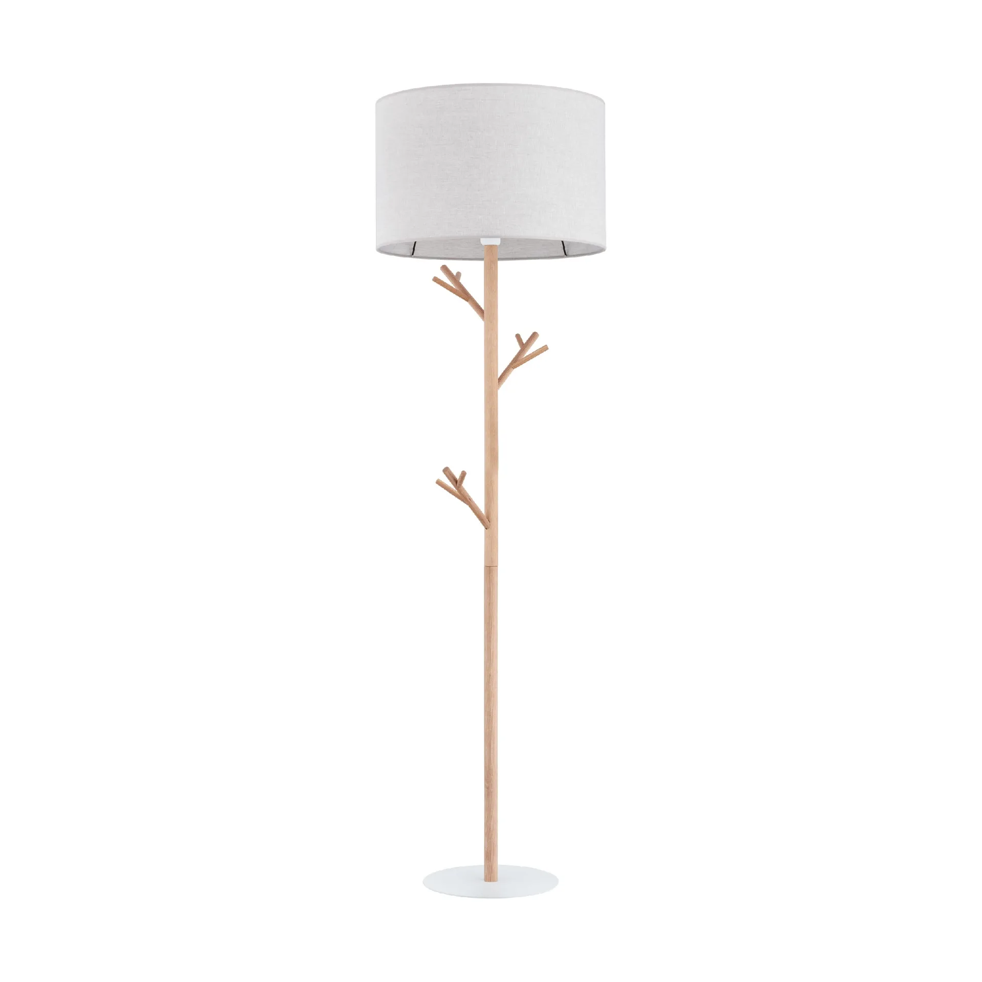 Lampa Podłogowa Albero 5574 1 Pł 1Xe27 biała/jasne drewno