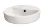 Umywalka nablatowa Komfort Selecta 44 cm okrągła biały połysk