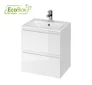 Ecobox szafka łazienkowa z umywalką Cersanit Moduo 50 cm biały połysk S801-312-ECO