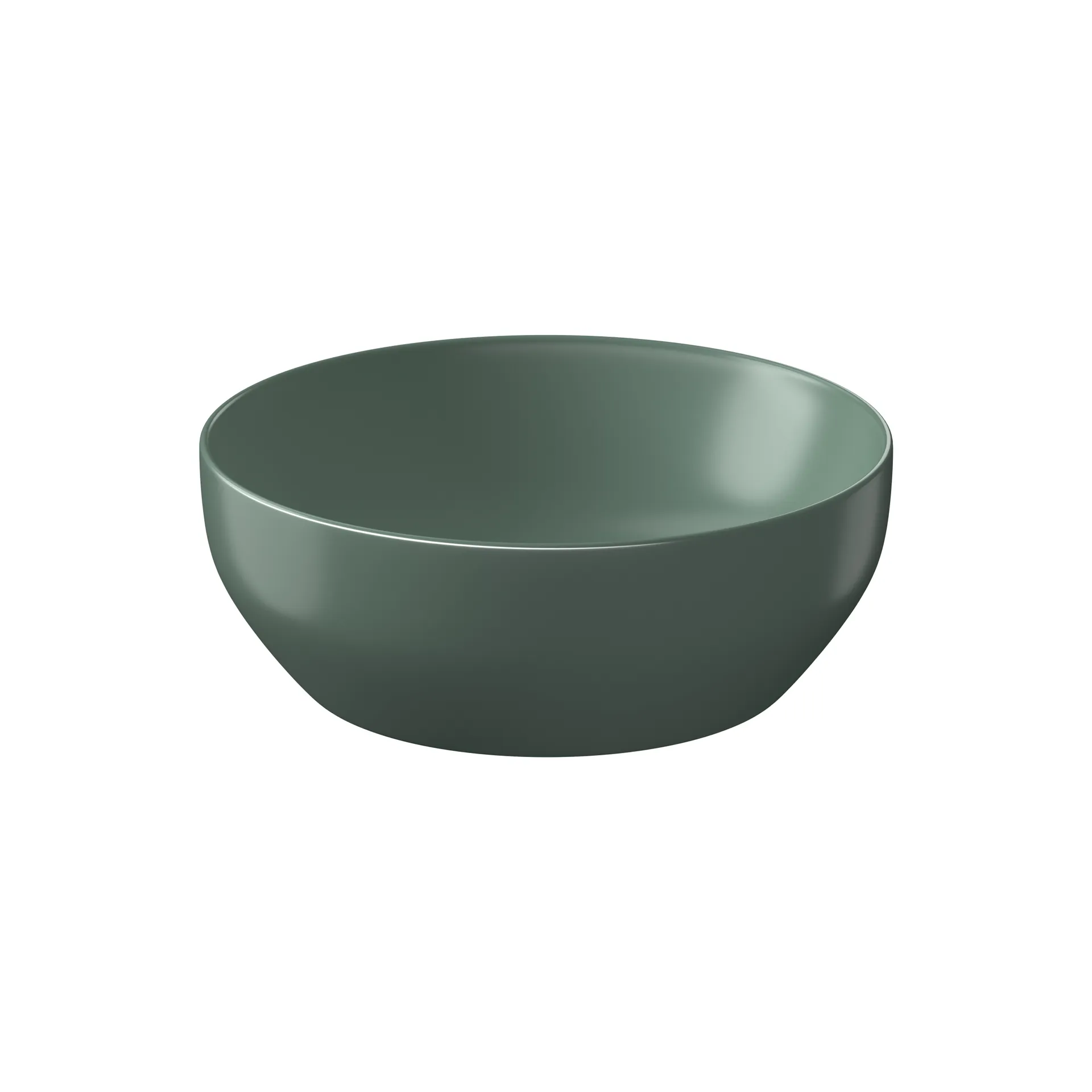 Umywalka nablatowa Cersanit Larga 40 cm okrągła zielony mat K677-049