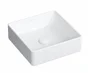 Umywalka nablatowa Omnires Pasadena 36 cm kwadratowa biały połysk PASADENA360BP