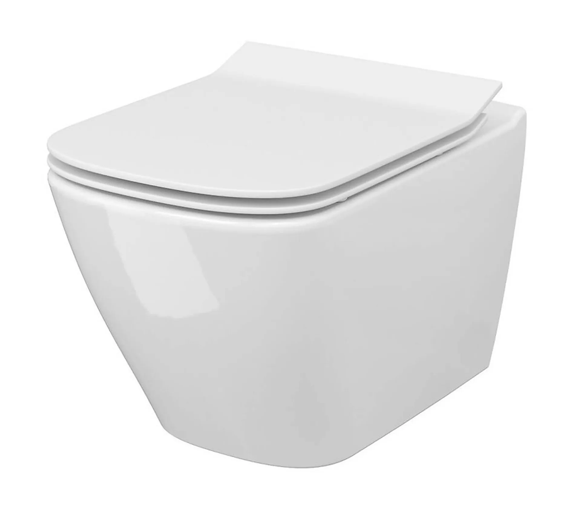 Miska WC wisząca Cersanit City Square Cleanon z deską wolnoopadającą duroplast S701-405