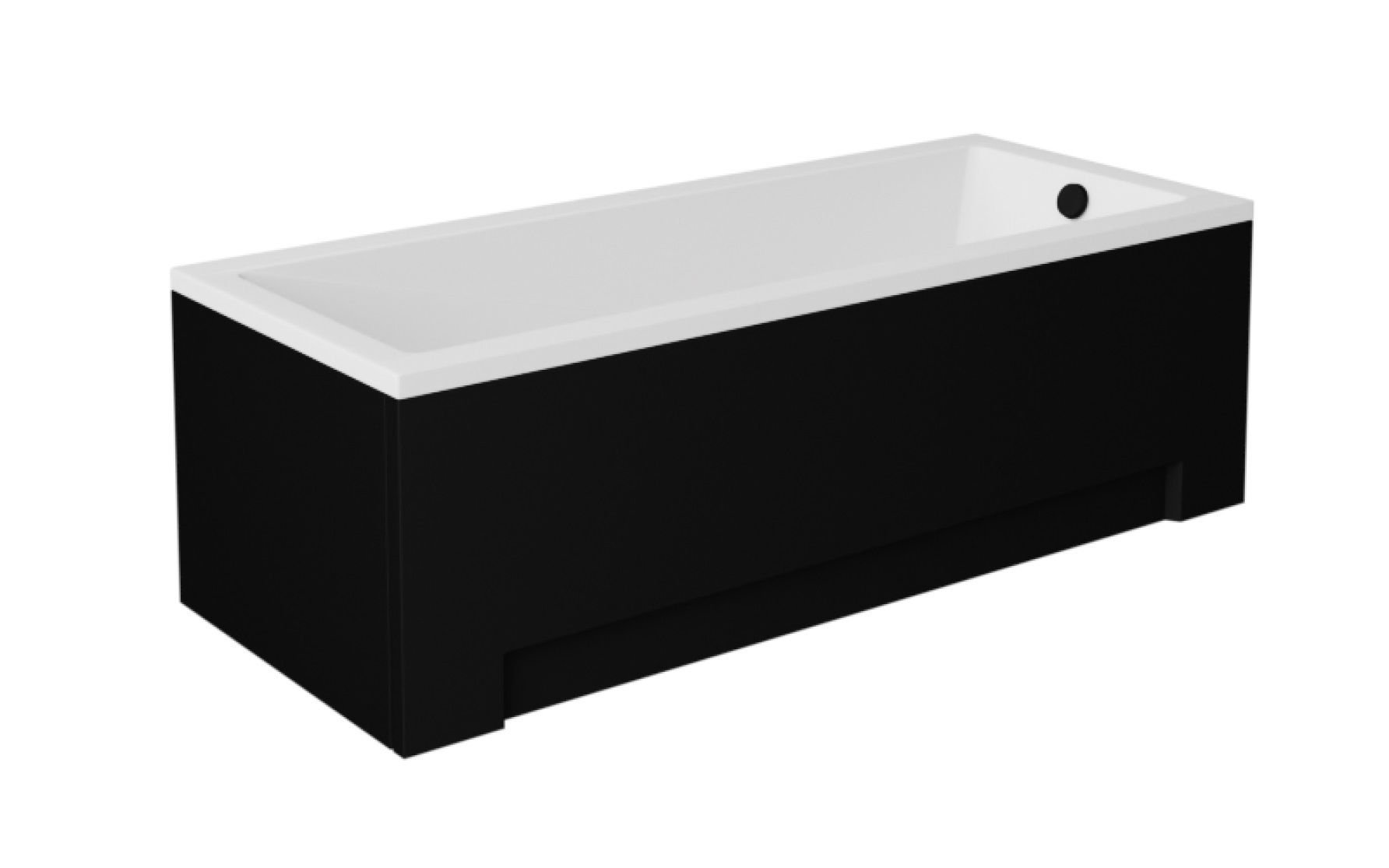 Фото - Панель для ванни / піддона Besco Obudowa wanny prostokątnej 150 cm  czarny mat OAP-150UNIC 
