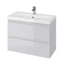 Szafka łazienkowa z umywalką Cersanit Moduo Slim 80 cm szary mat/biały połysk S801-224-DSM