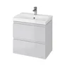 Szafka łazienkowa z umywalką Cersanit Moduo Slim 60 cm szary mat/biały połysk S801-226-DSM