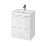 Szafka łazienkowa z umywalką Cersanit Moduo Slim 50 cm biały połysk S801-229-DSM