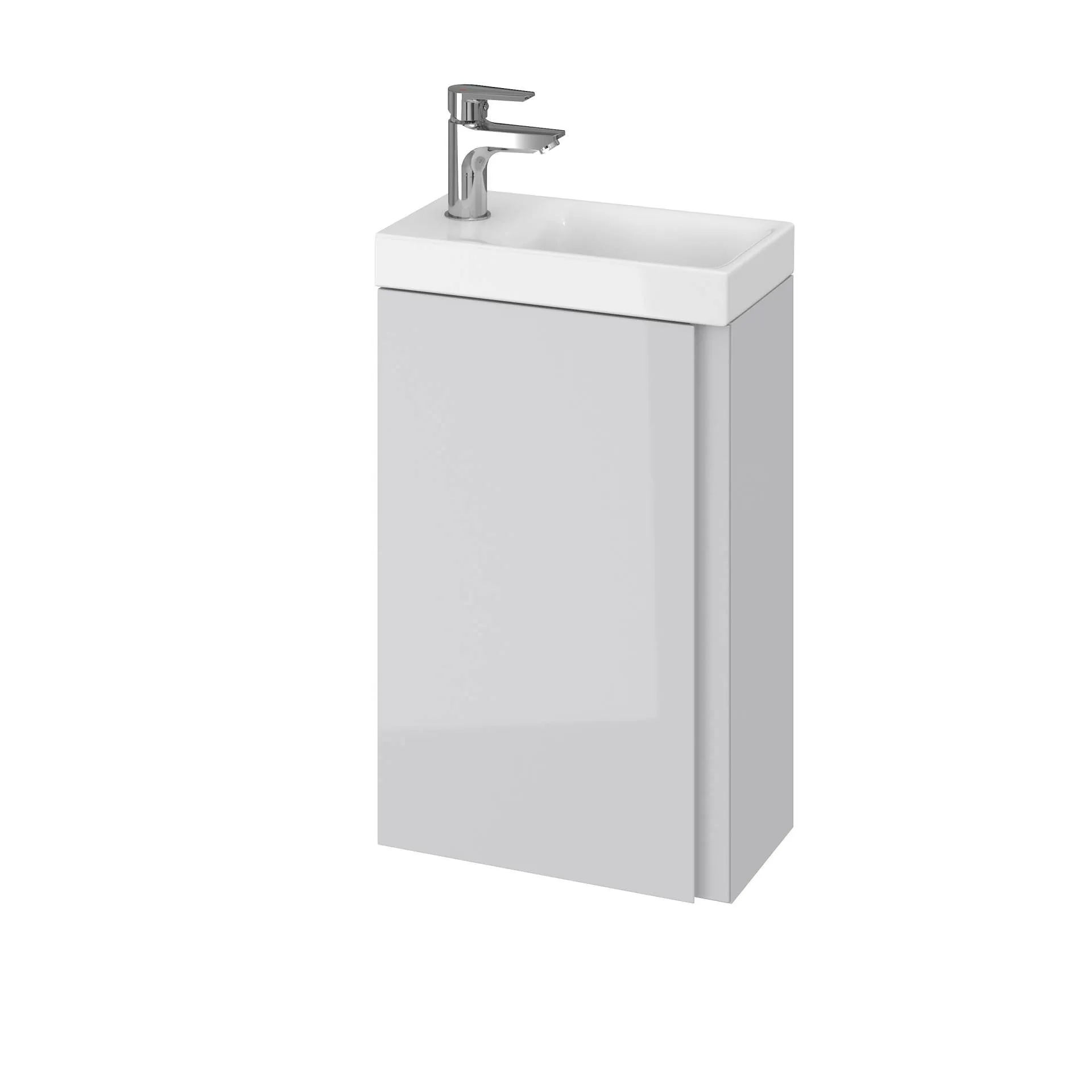 Szafka łazienkowa z umywalką Cersanit Moduo 40 cm szary mat/biały połysk S801-217-DSM