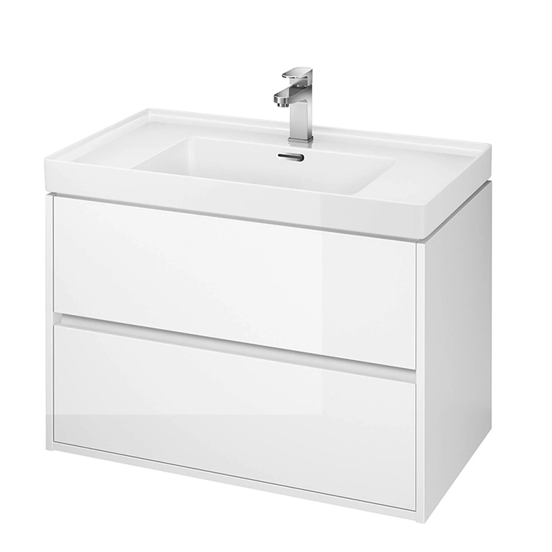 Szafka łazienkowa pod umywalkę Cersanit Crea 80 cm biały połysk S924-004