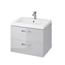 Szafka łazienkowa z umywalką Cersanit Lara 60 cm szary mat/biały połysk S801-213-DSM