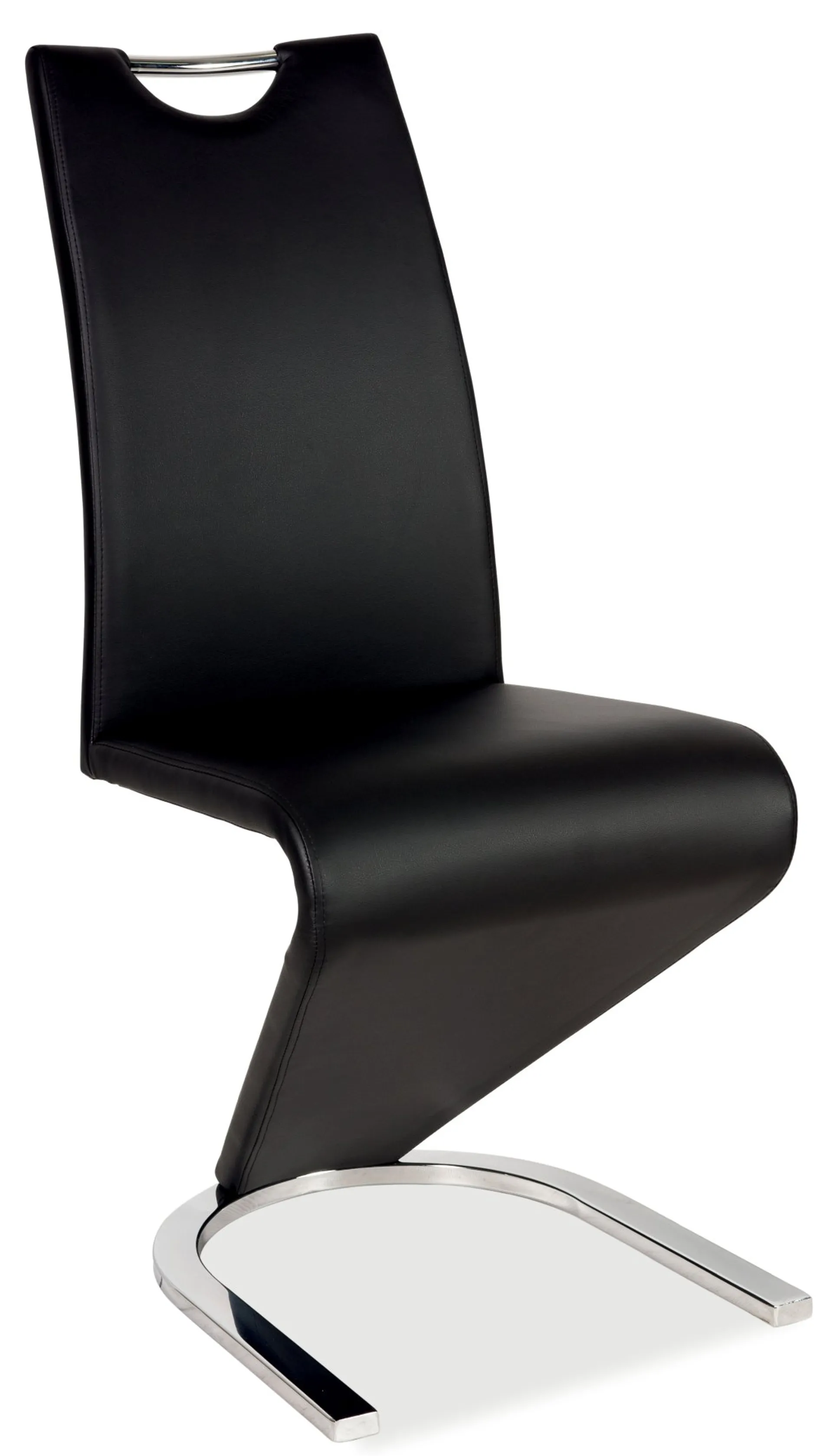Krzesło H-090 Chrom / Ekoskóra Czarne