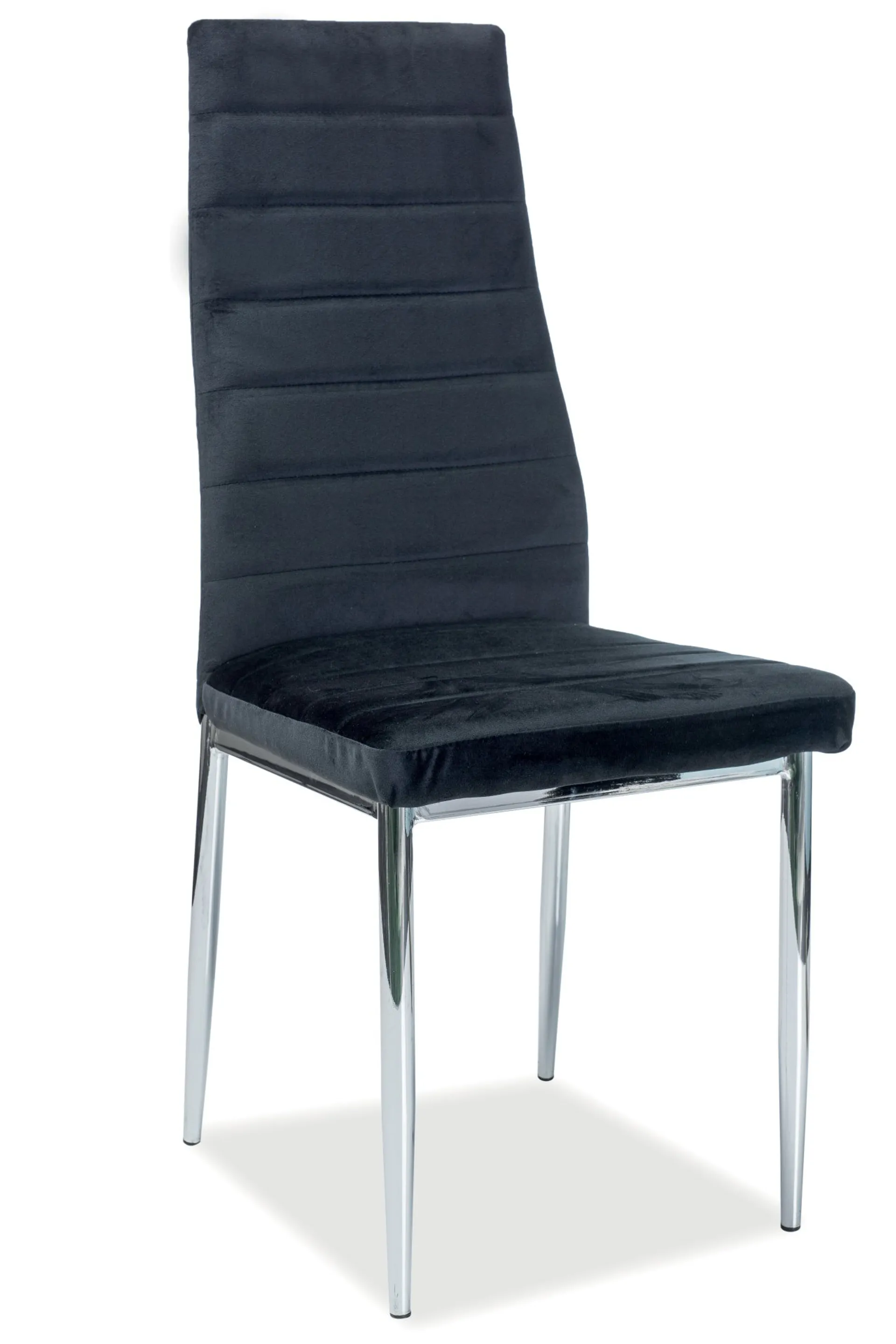 Krzesło H-261 Velvet Chrom / Bluvel 19 Czarne
