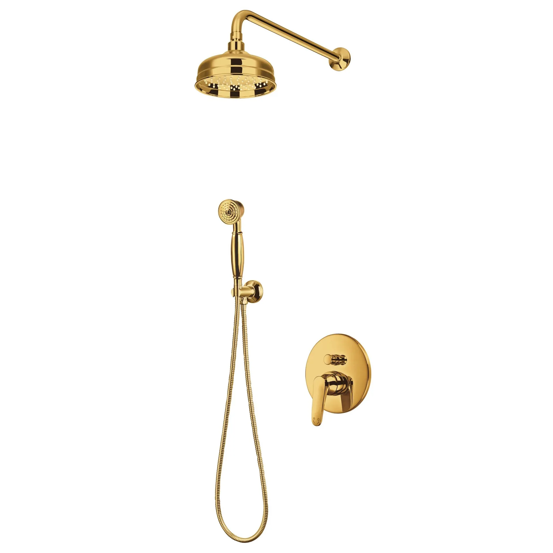 Zestaw prysznicowy podtynkowy Omnires Art Deco złoty SYSAD27GL