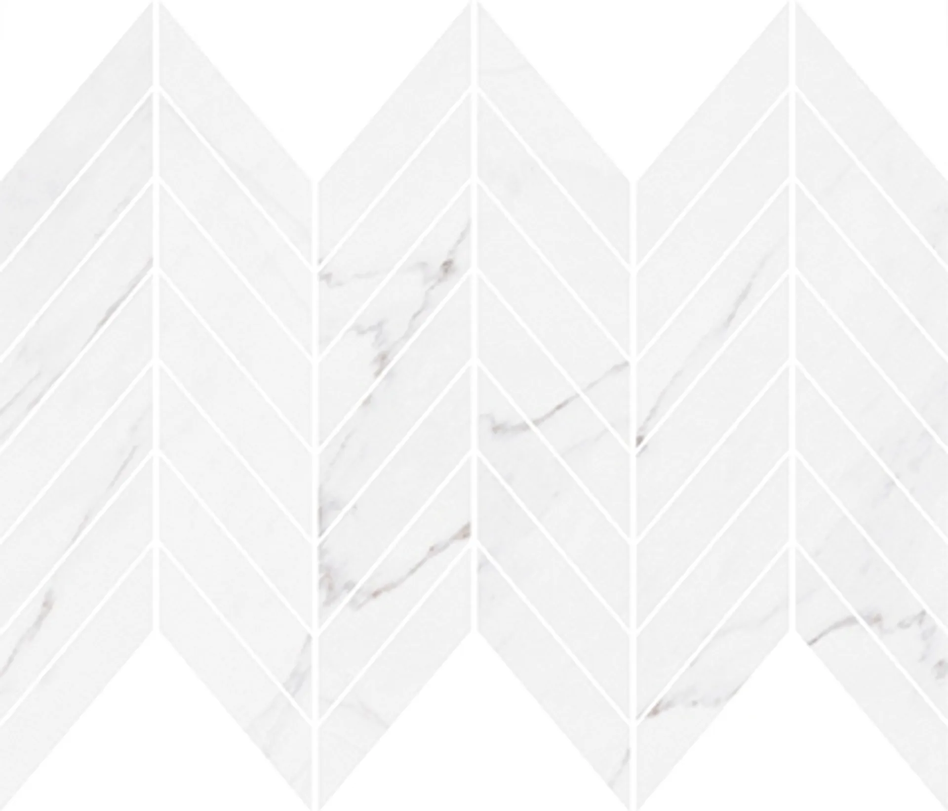 Mozaika Marinel white Chevron glossy 29,8x25,5 Cersanit