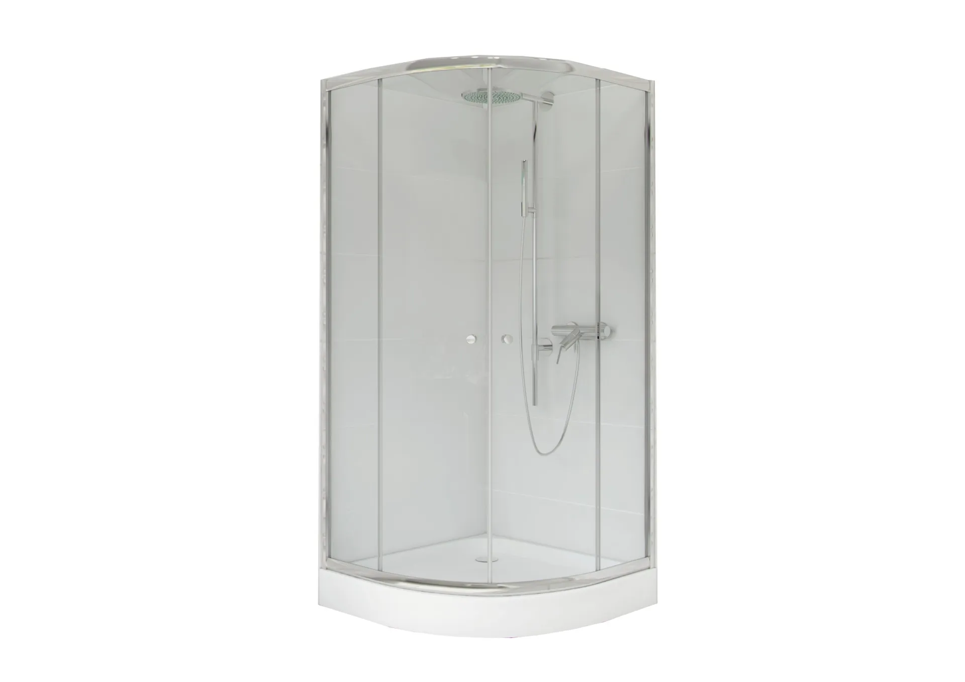 Kabina prysznicowa Bellio Duso 90x90x185 kwadratowa chrom transparentne DS402T