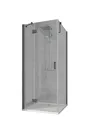 Ścianka kabiny prysznicowej Kermi Osia 75X200 czarny transparentne OSTWD075203PK
