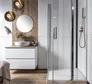 Drzwi prysznicowe Cersanit Moduo 90X90X195 prawe chrom transparentne S162-006