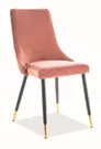 Krzesło Piano Velvet Czarno-Złote / Bluvel 52 Róż Antyczny