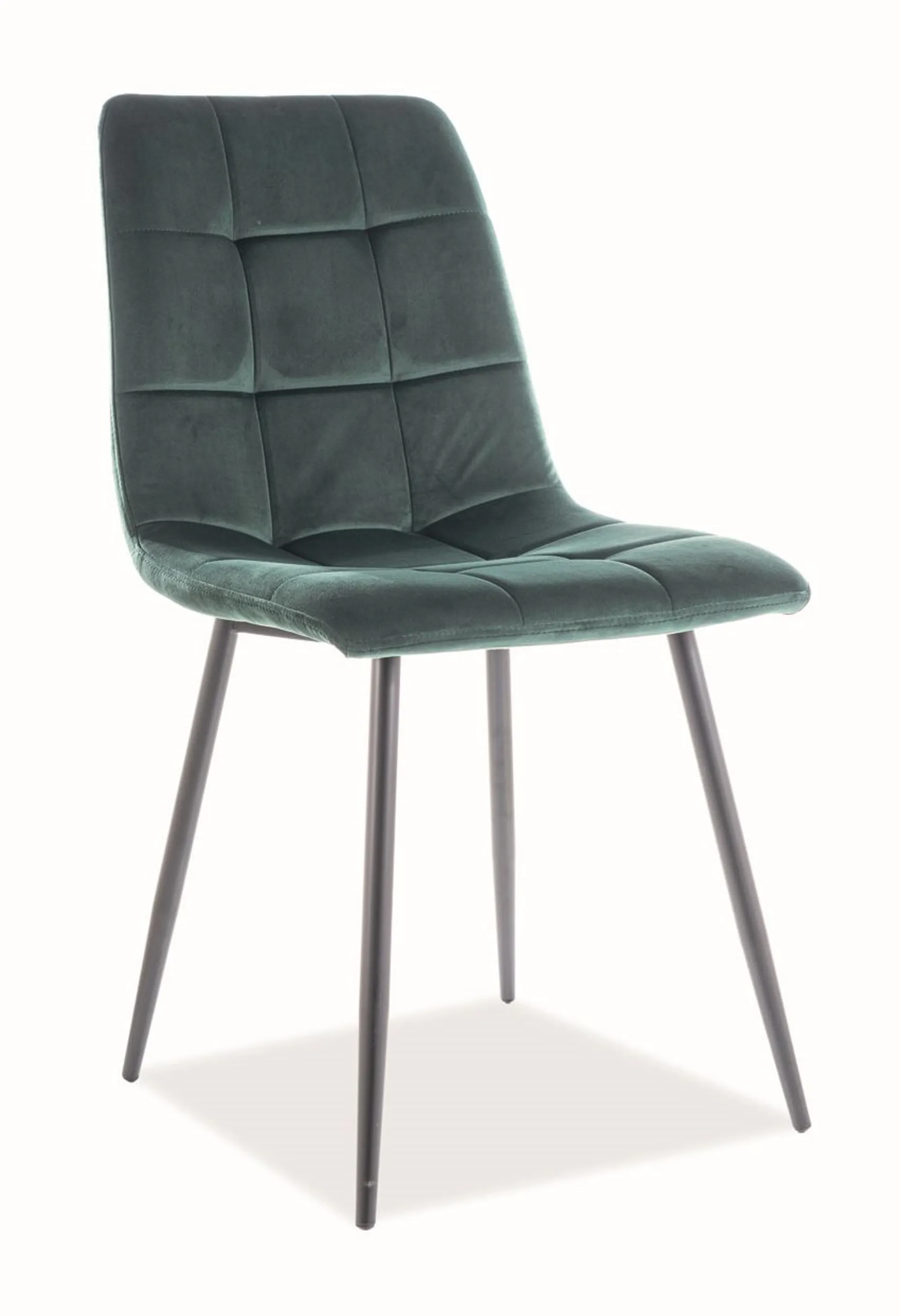 Krzesło Mila Velvet Czarne / Bluvel 78 Zielone