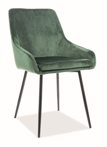 Krzesło Albi Velvet Czarne / 119 Zielone