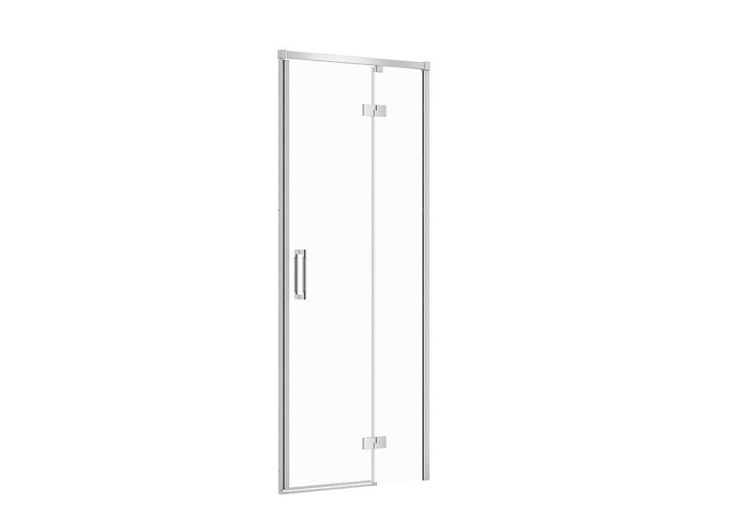 Zdjęcia - Ścianka prysznicowa Cersanit Drzwi prysznicowe  Larga 80X195 prawe chrom transparentne 
