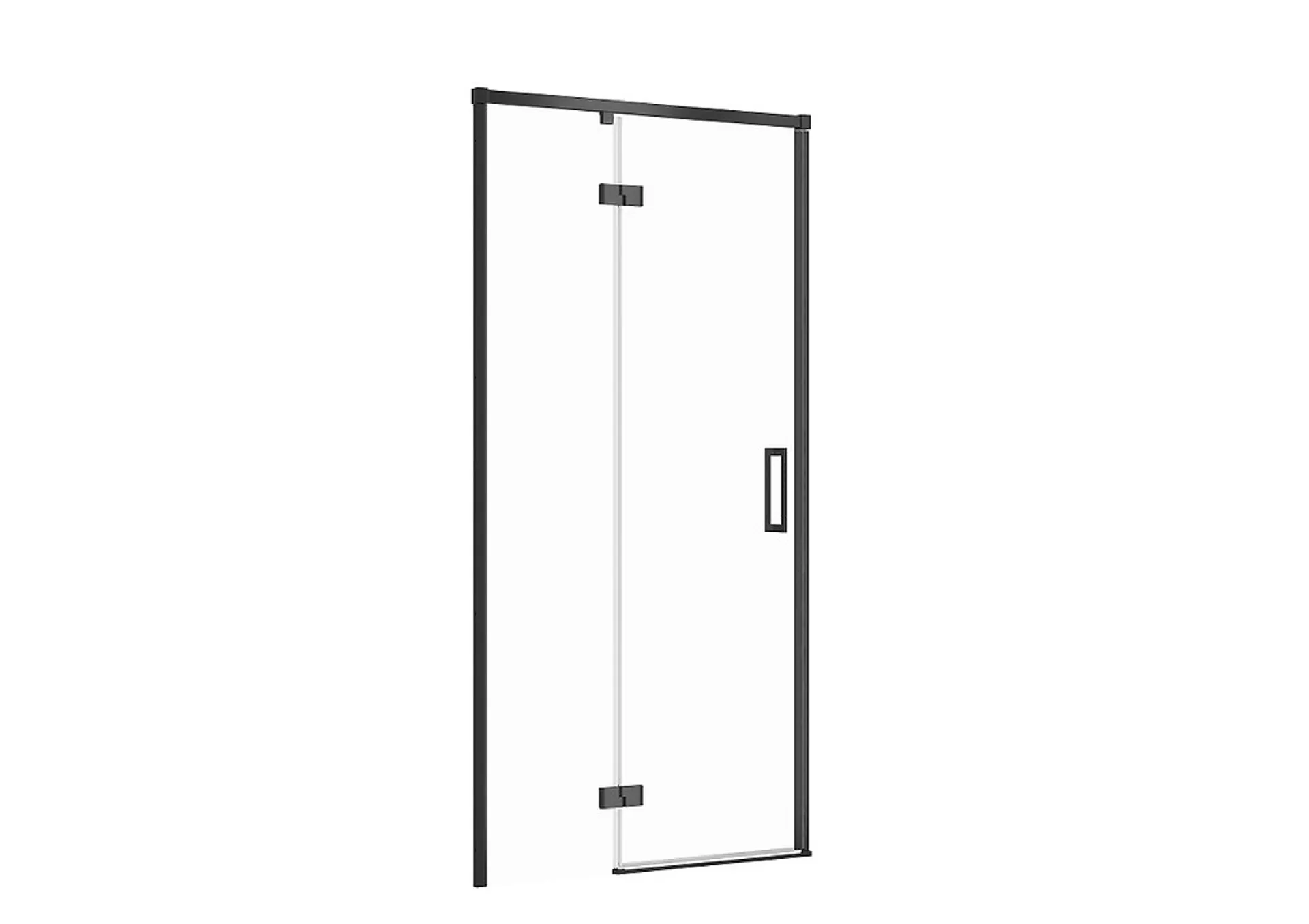 Drzwi prysznicowe Cersanit Larga 100X195 lewe czarny transparentne S932-129