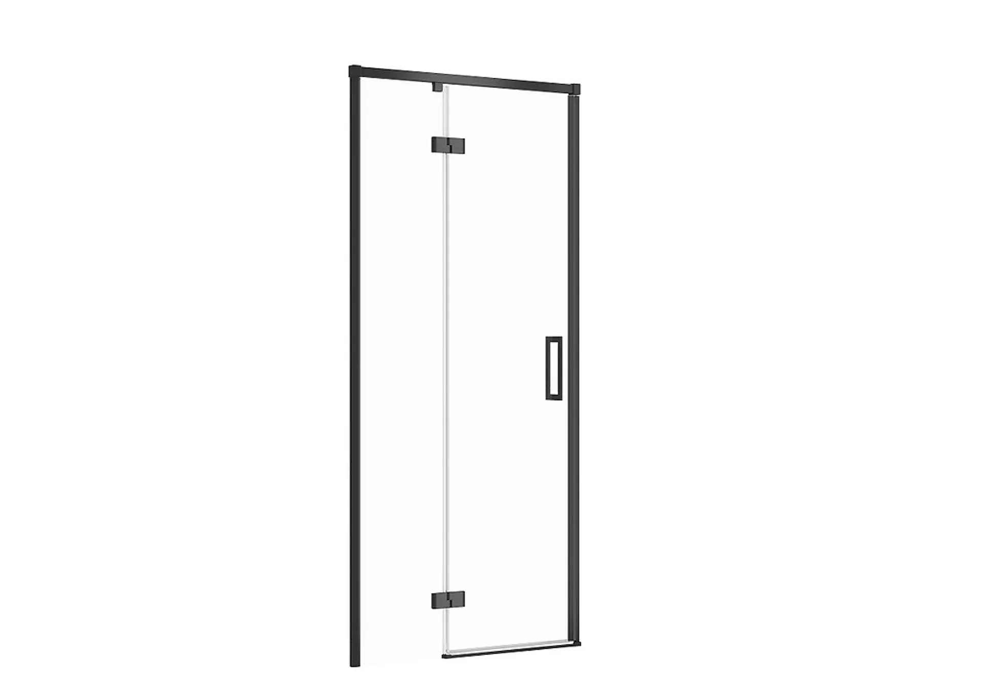 Drzwi prysznicowe Cersanit Larga 90X195 lewe czarny transparentne S932-128