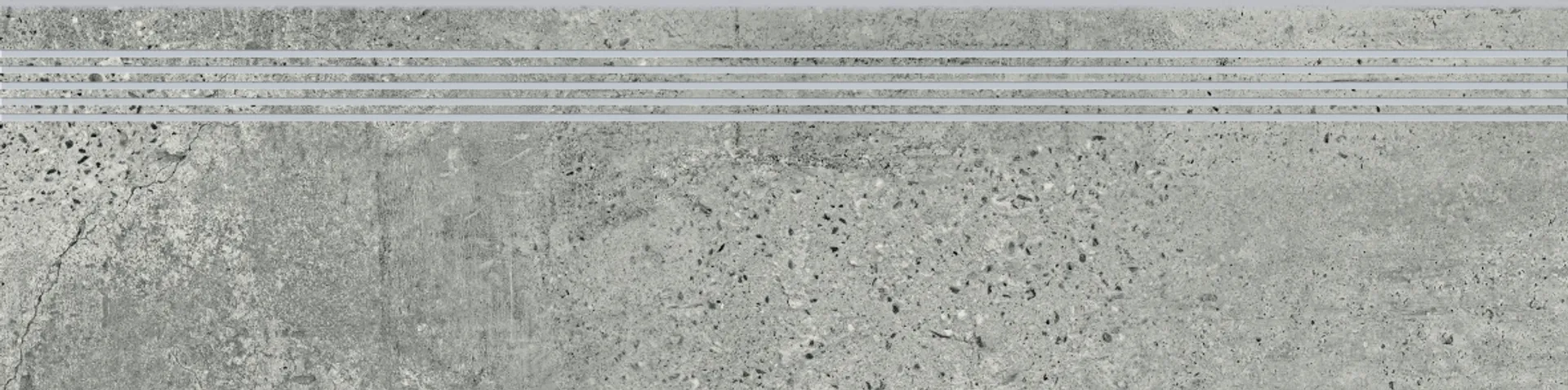 Stopnica Newstone grey steptread mat rectified 29,8x119,8 Opoczno
