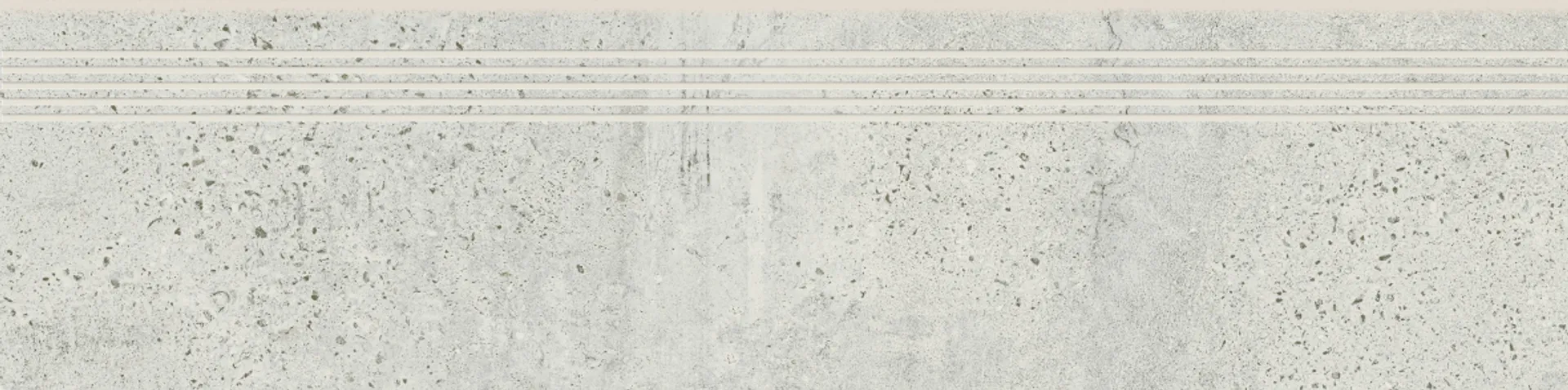 Stopnica Newstone light grey steptread mat rectified 29,8x119,8 Opoczno