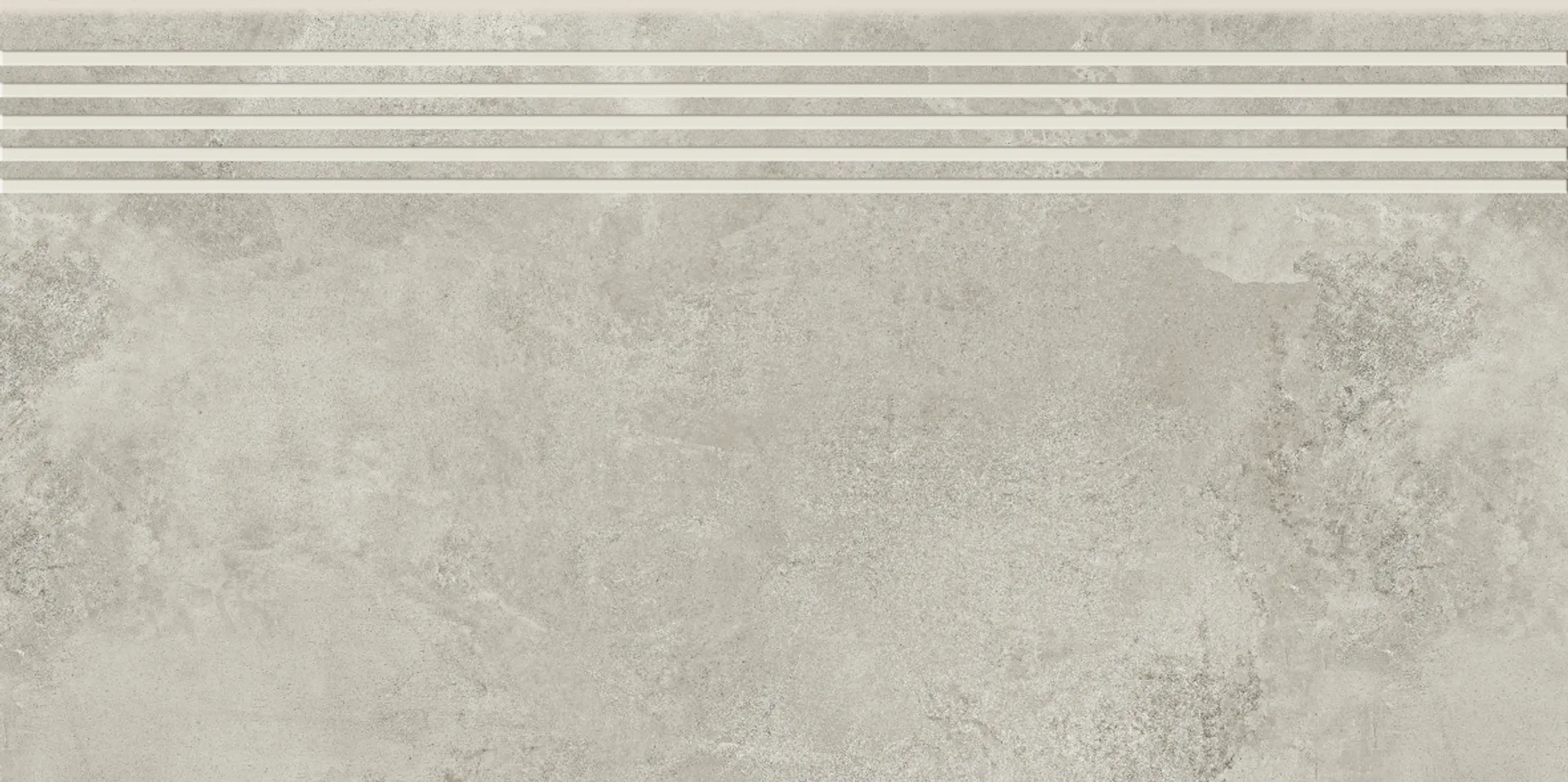 Stopnica Quenos light grey steptread mat rectified 29,8x59,8 Opoczno