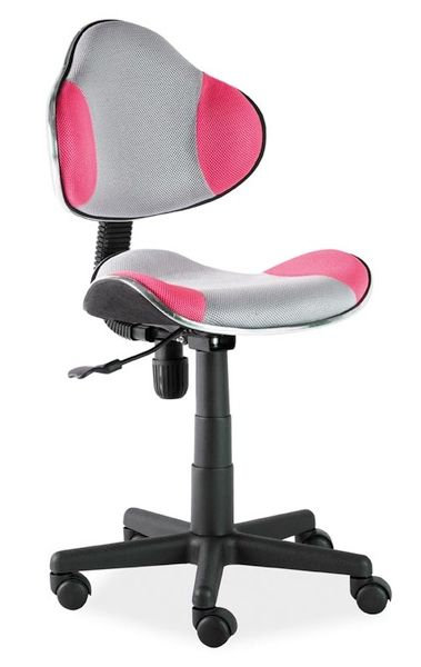 Zdjęcia - Fotel komputerowy Signal Meble Fotel Obrotowy Q-G2 Różowy / Szary 