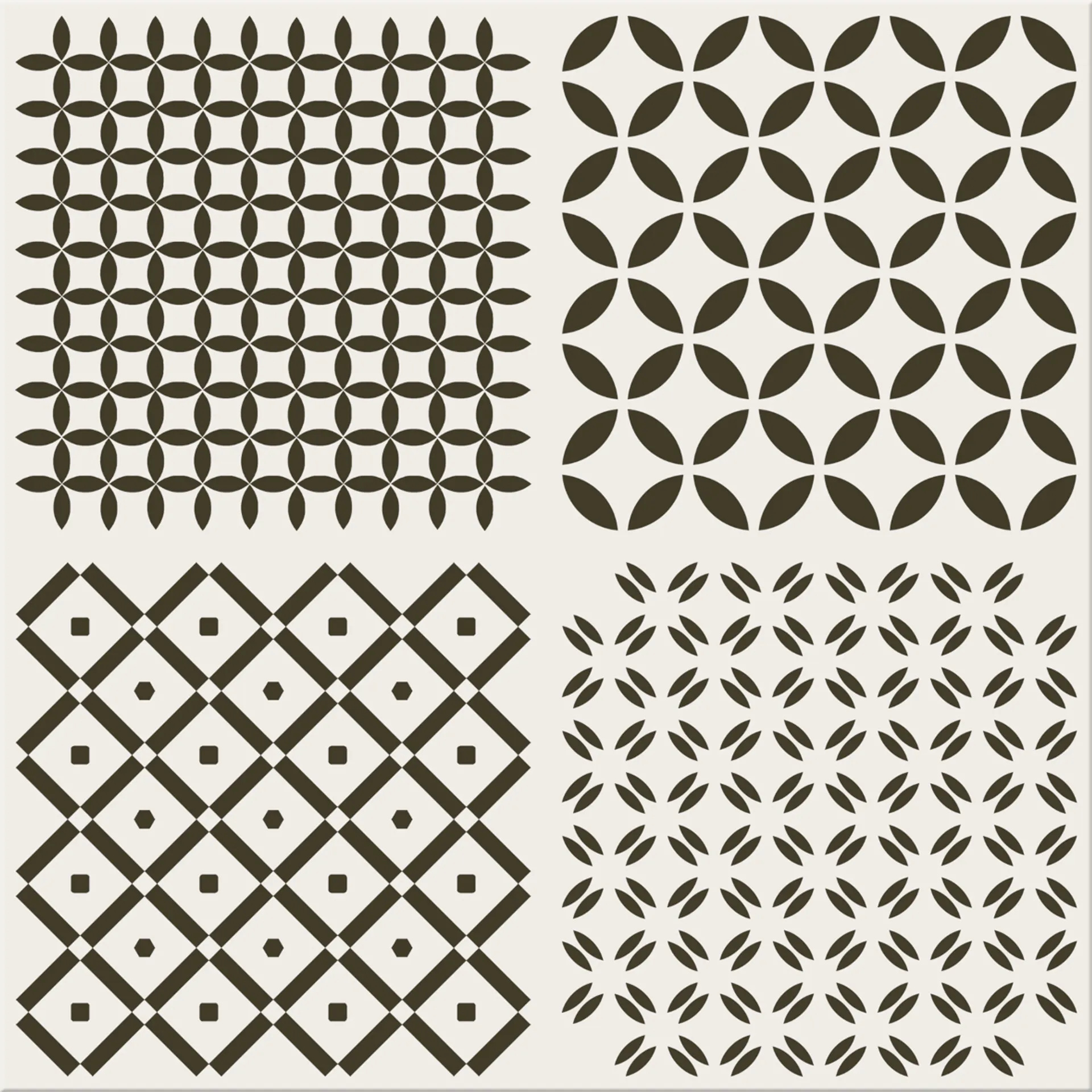 Gres Kombo blend white-black mat 29,8x29,8 Cersanit