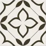 Gres Kombo bloom white-black mat 29,8x29,8 Cersanit