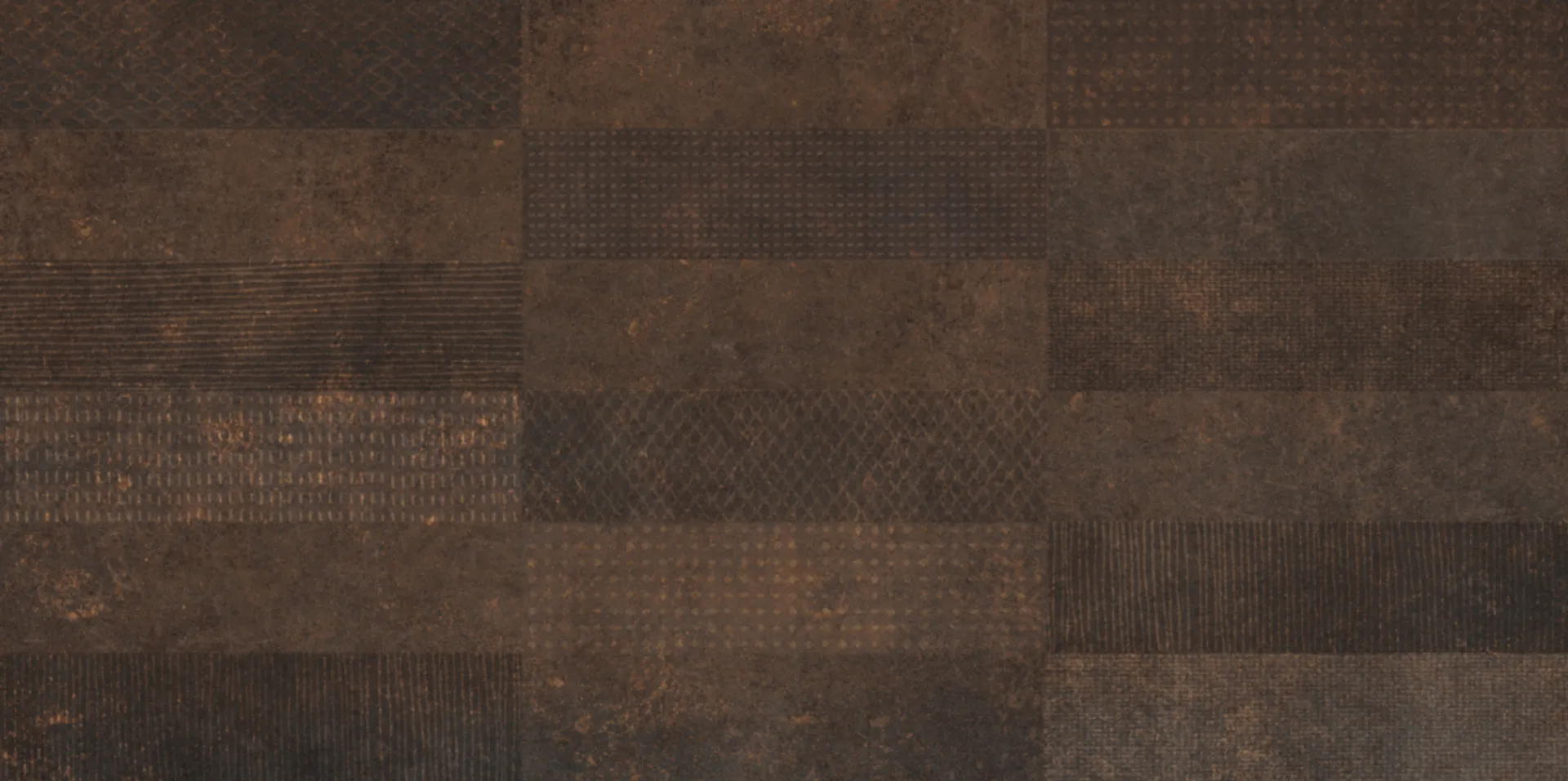 Glazura Metaliko rust pattern micro brown mat rectified 29,8x59,8 Cersanit
