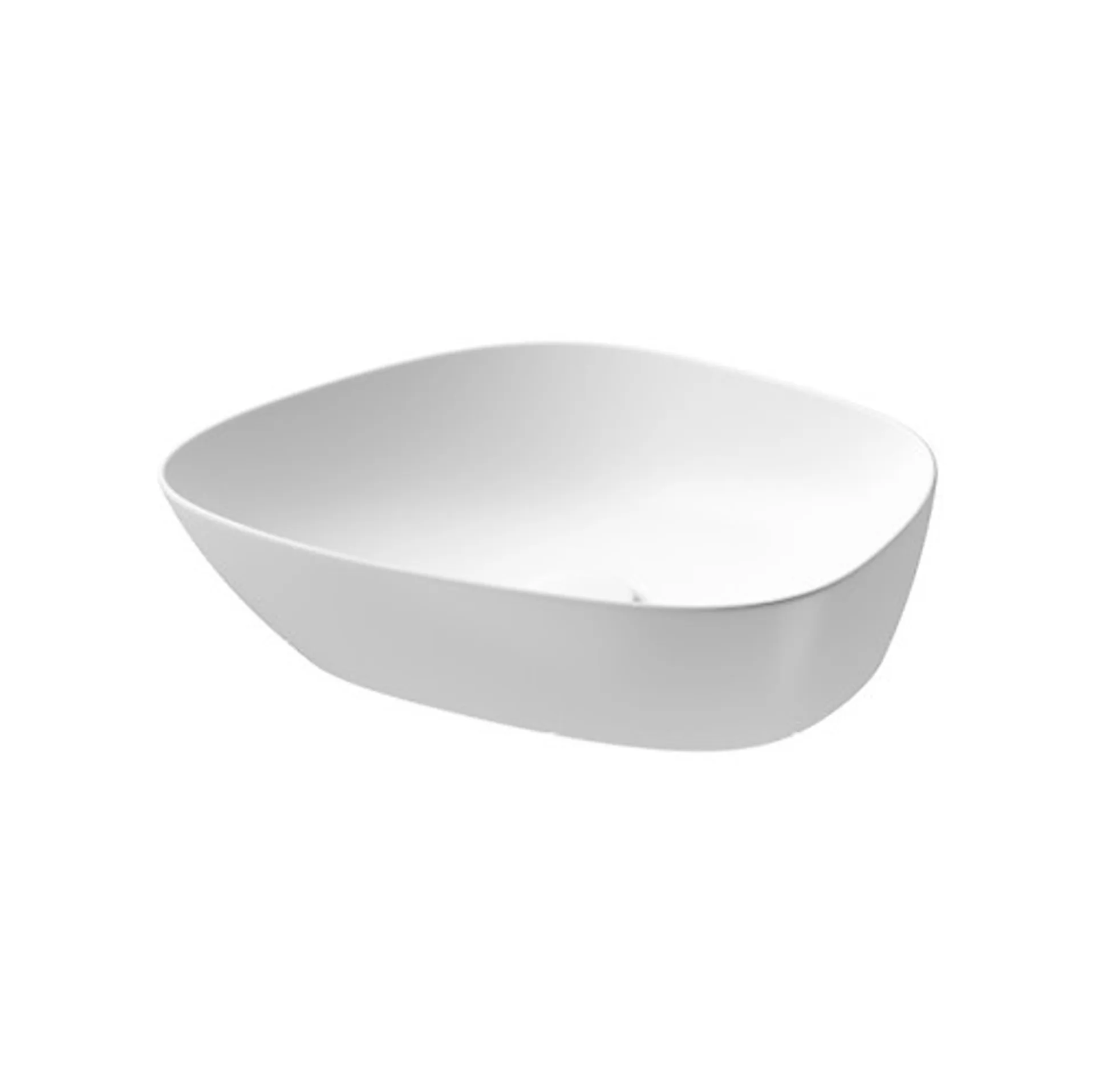 Umywalka nablatowa Meissen Keramik Kontra 48x40 cm asymetryczna biały mat K682-011