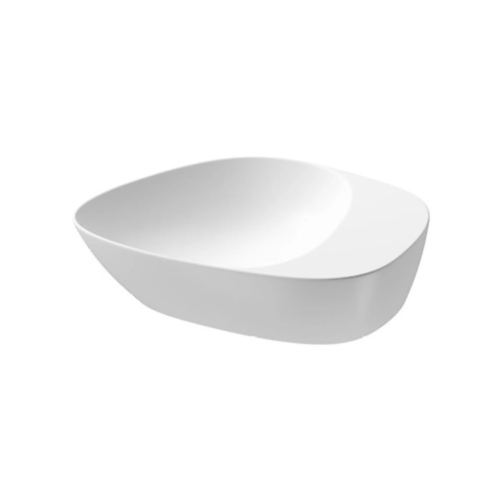 Umywalka nablatowa Meissen Keramik Kontra 48x40 cm asymetryczna biały mat K682-012