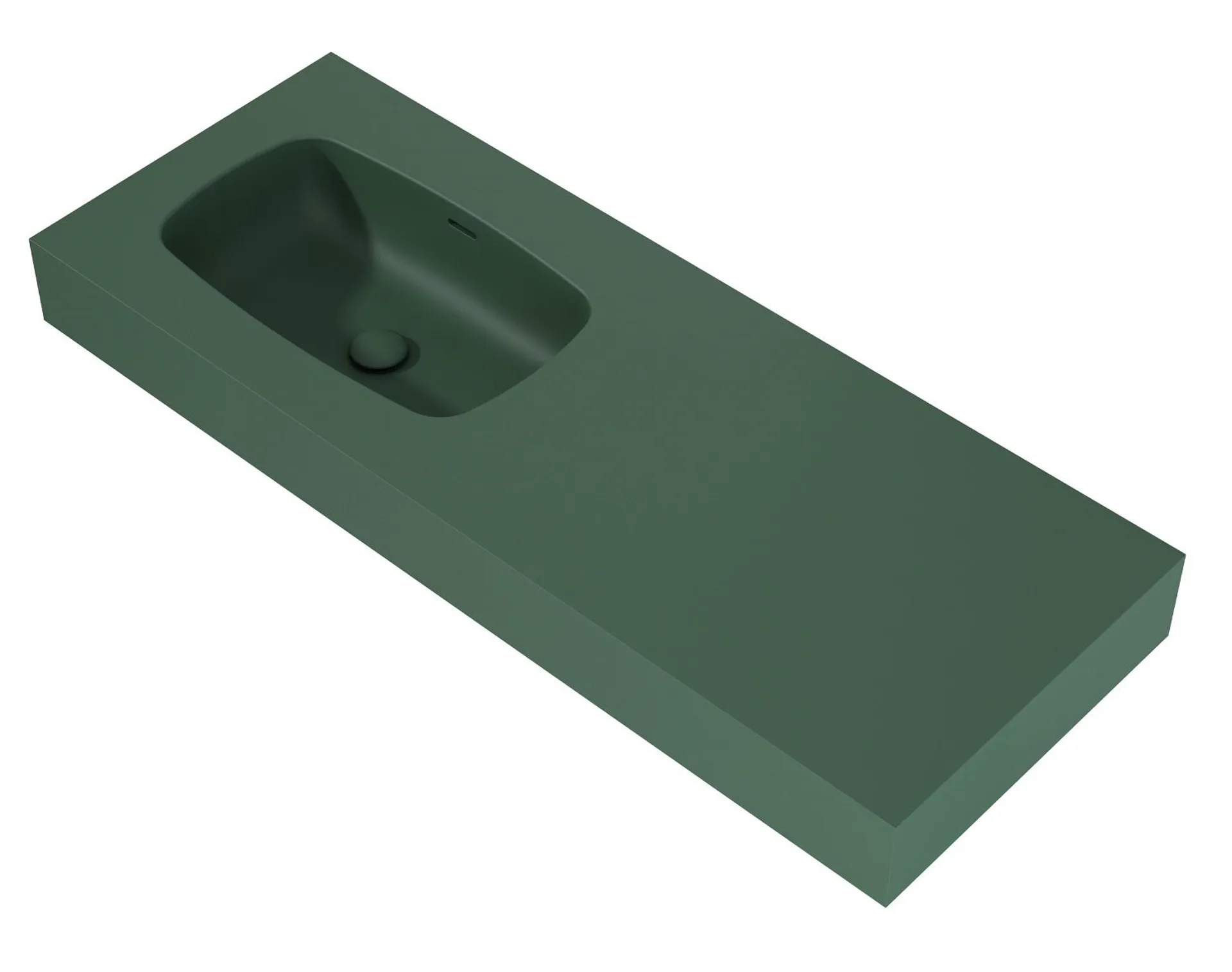 Umywalka ścienna Elita Dimple 121x46cm prostokątna zielony mat 168872