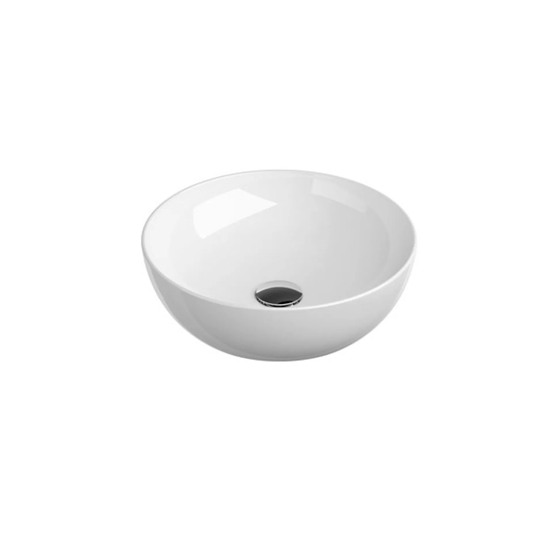 Umywalka nablatowa Ravak Uni 400 B Slim 40 cm okrągła biały połysk XJX01140003
