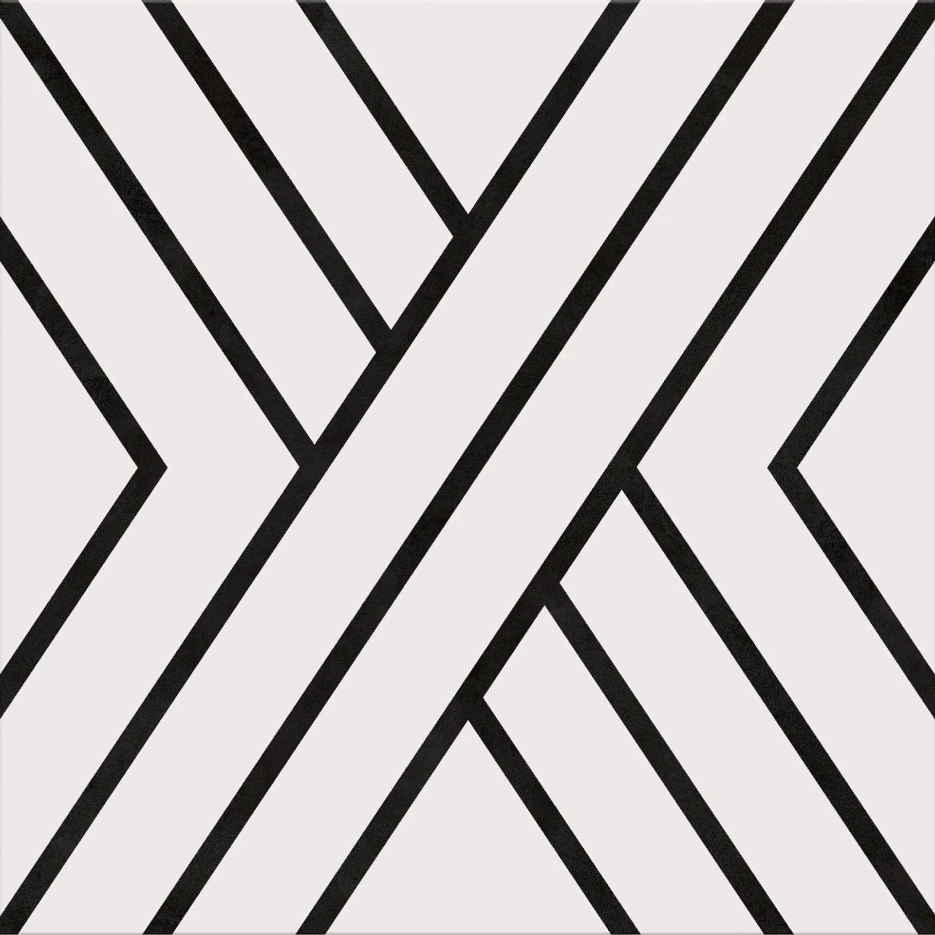 Gres panel lines white-black mat 29,8x29,8 Cersanit