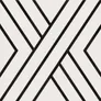 Gres panel lines white-black mat 29,8x29,8 Cersanit