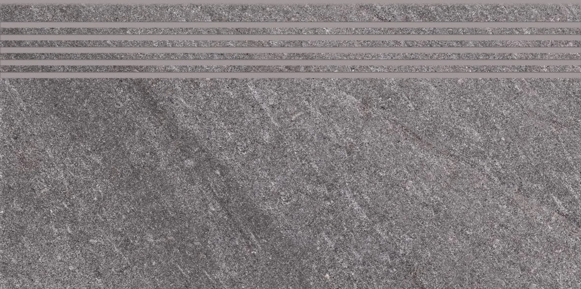 Stopnica Bolt grey steptread mat rectified 29,8x59,8 Cersanit