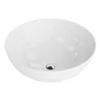 Umywalka nablatowa Domino Klaudia 40 cm okrągła biały połysk LT-3003