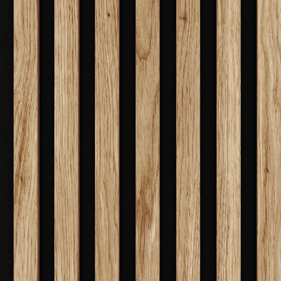 LAMEL ŚCIENNY 3D MDF NA FILCU AKUSTYCZNY 260X13,2 CM DĄB NATURALNY