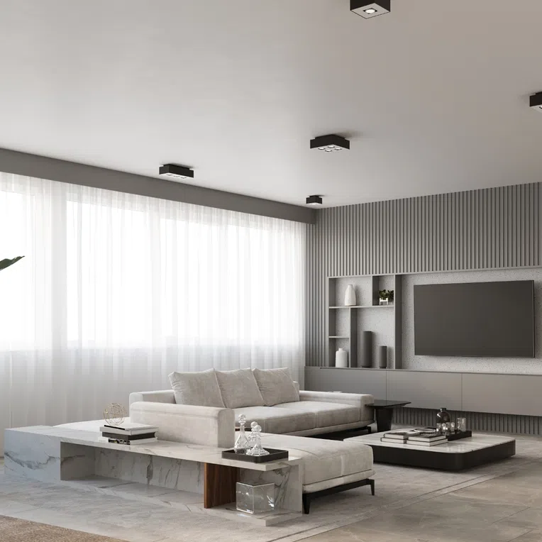 PLAFON MONO 2 2XGU10 CZARNY/BIAŁY