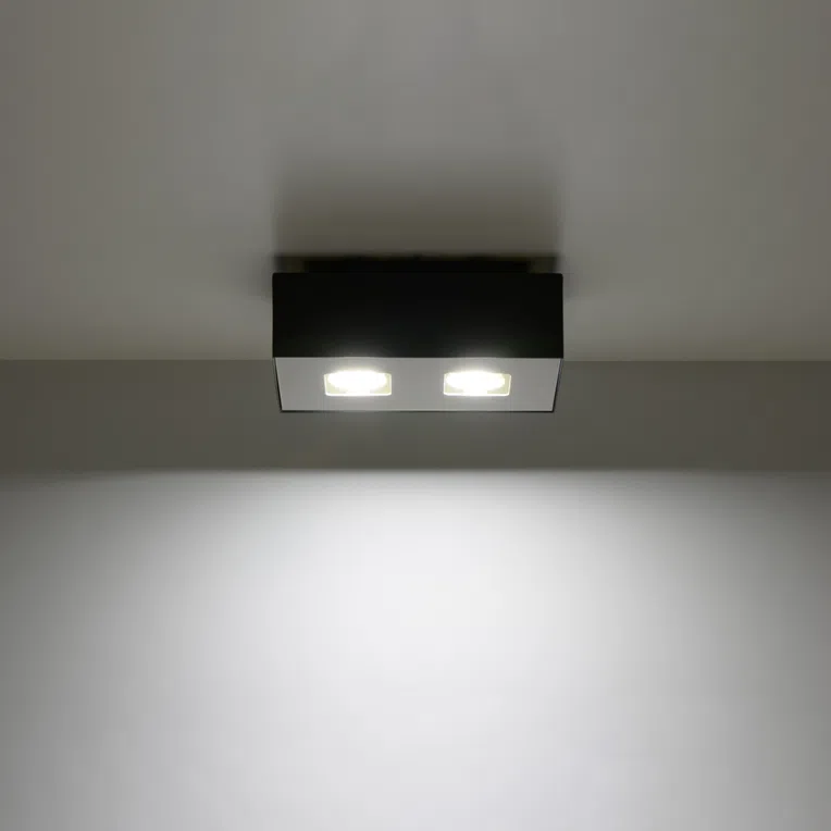 PLAFON MONO 2 2XGU10 CZARNY/BIAŁY