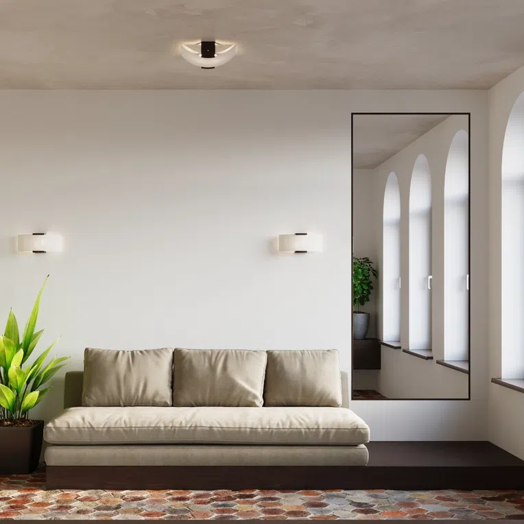 KINKIET EMILIO 2XE14 WENGE/BIAŁY