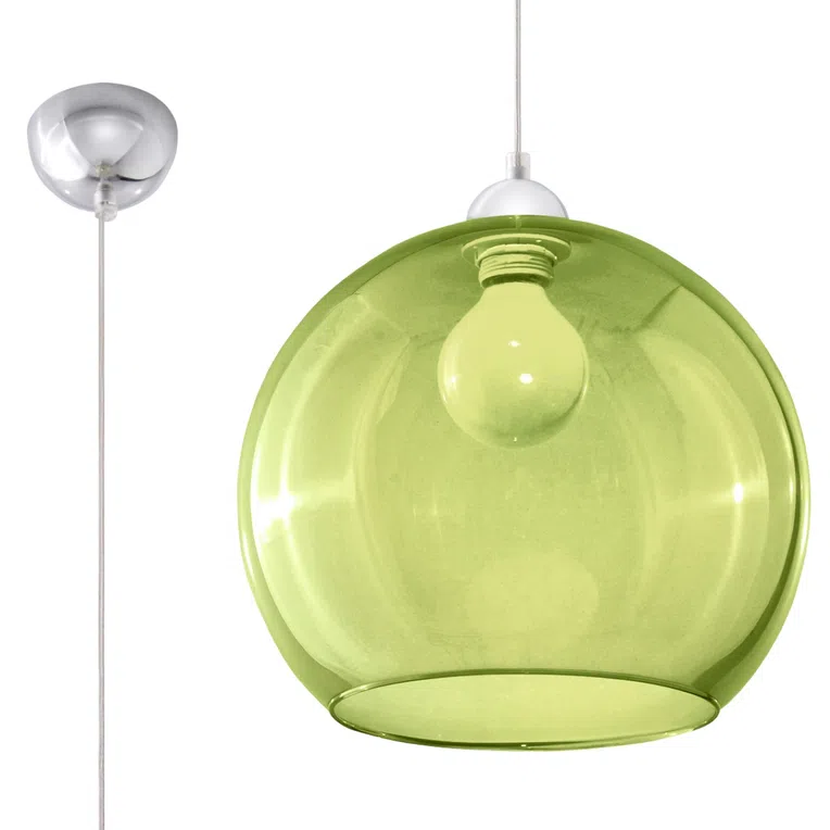 LAMPA WISZĄCA BALL 1XE27 ZIELONY
