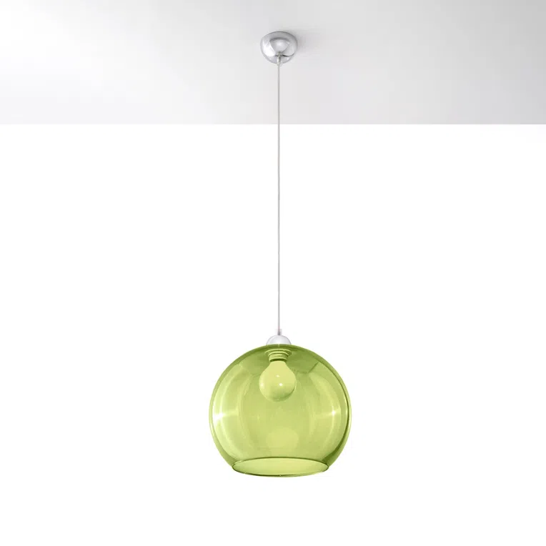 LAMPA WISZĄCA BALL 1XE27 ZIELONY