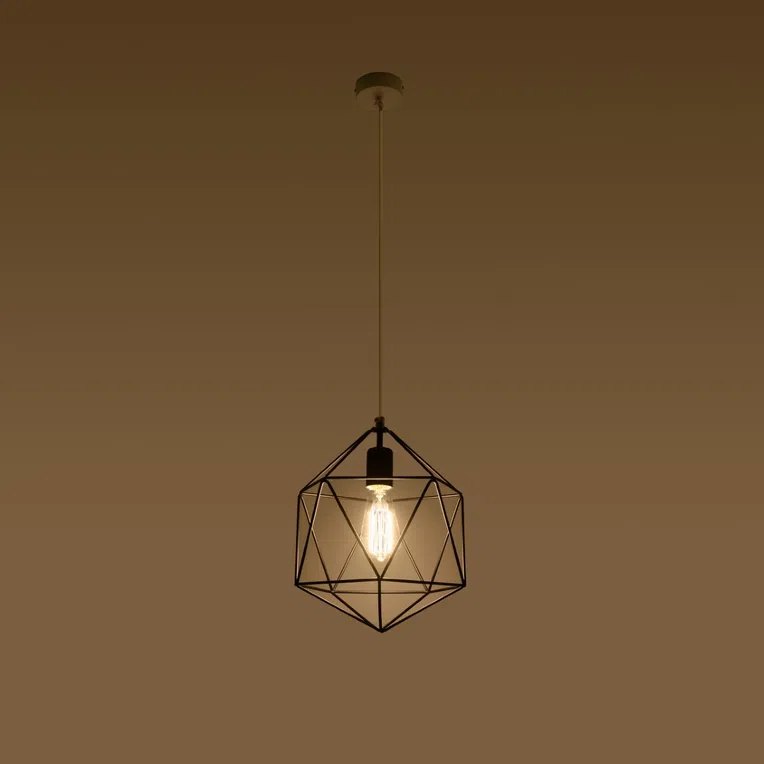 LAMPA WISZĄCA GASPARE 1XE27 CZARNY